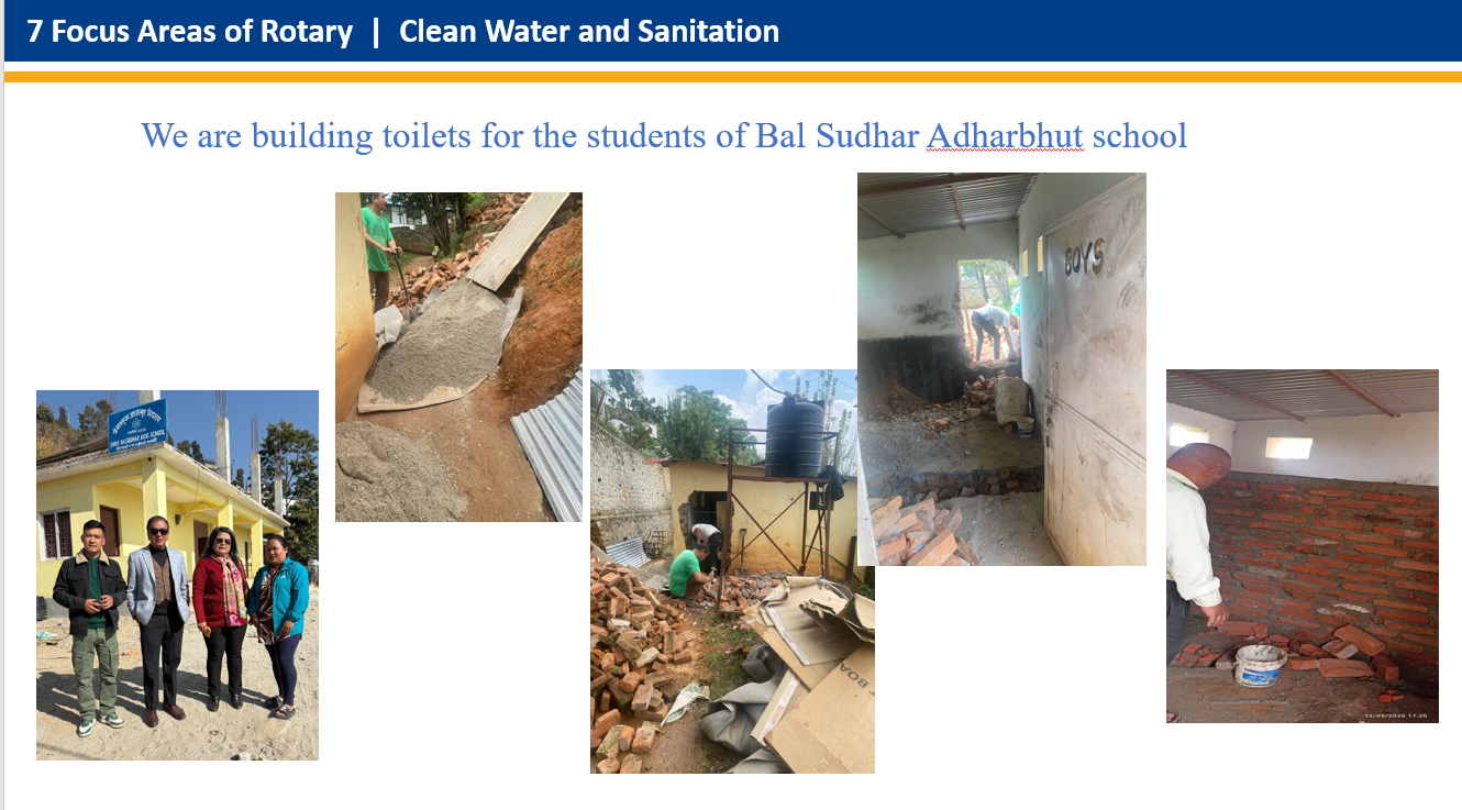 We are building toilets for the students of Bal Sudhar Adharbhut school